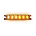 6-LED Flitser Ultradun - Oranje