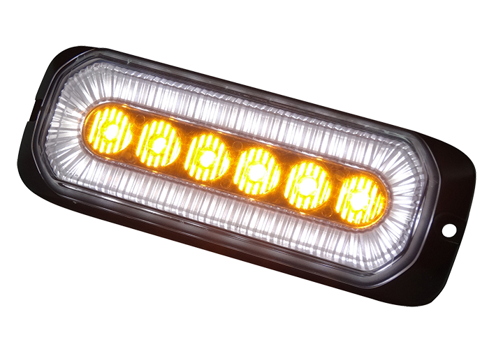 LED Flitser met Oranje LEDs en Wit Ringvormig Positielicht