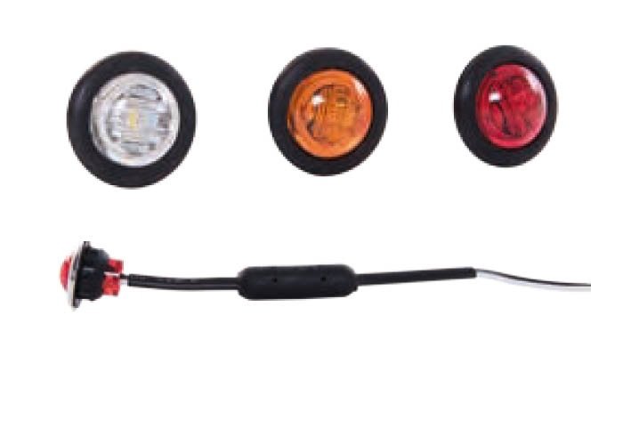 Rood LED Positielicht Rond 12/24V | Rode Lens