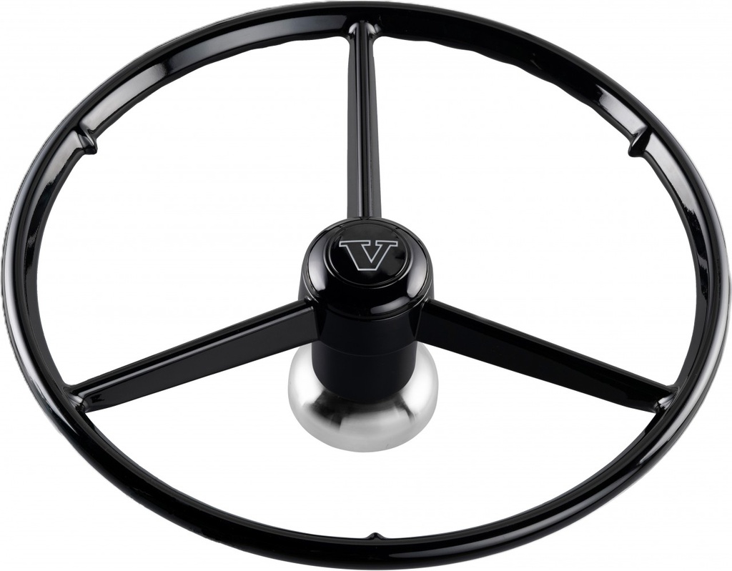 3-Spaaks Retro Stuur 53cm voor Volvo FH4 & FH4B | Zwart