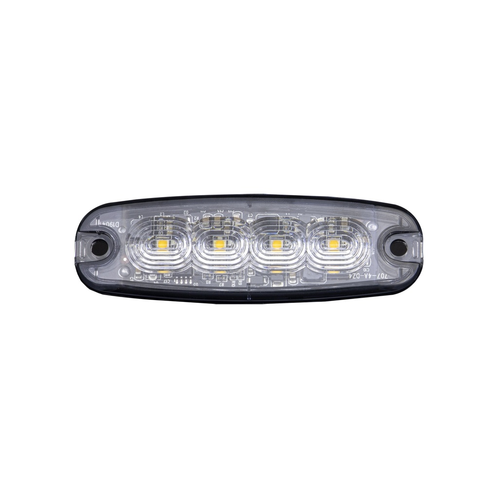 4-LED Extra Thin Strobe Light - Amber 9-30V