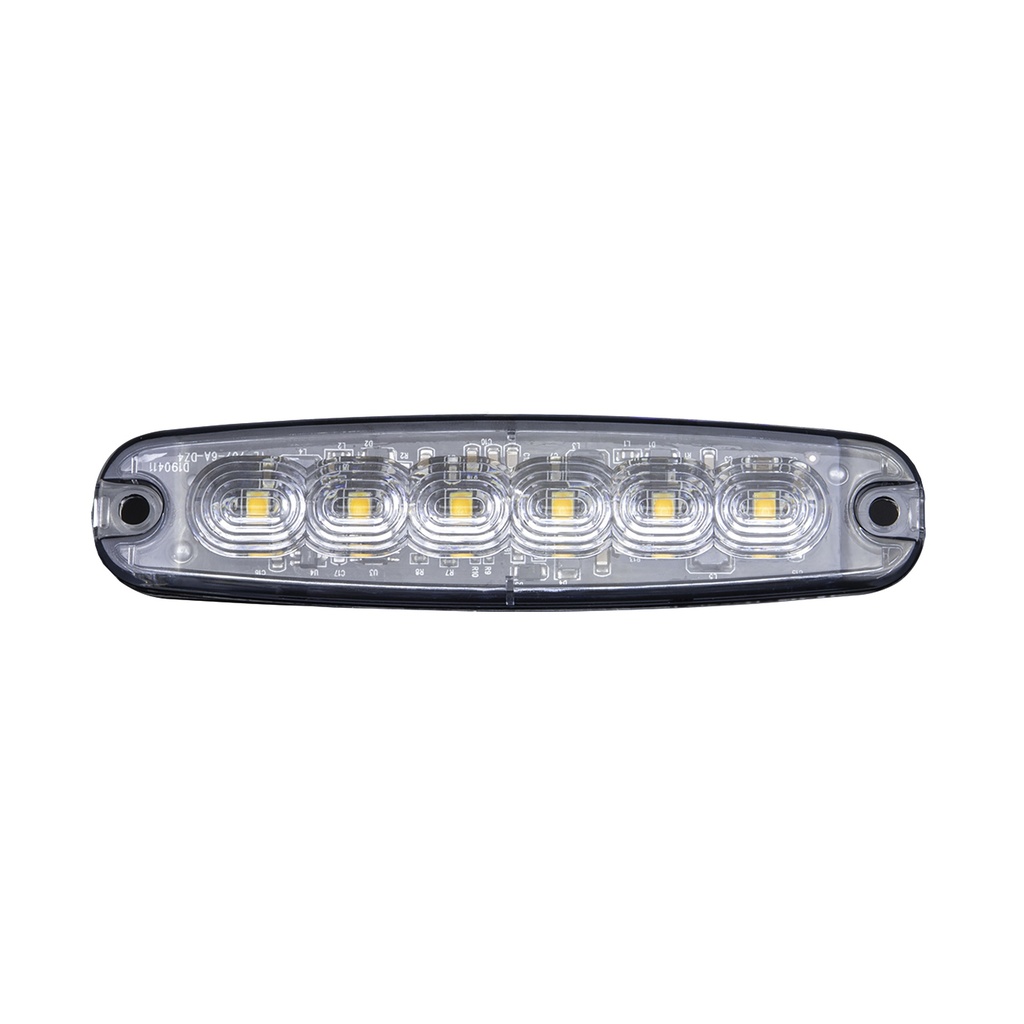 Cruise Light Extra Thin Strobe Light 6LED - Amber 9-30V