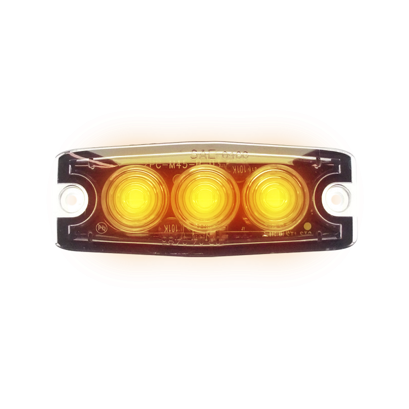 3-LED Flitser Ultradun - Oranje