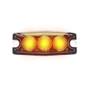 3-LED Flitser Ultradun - Oranje