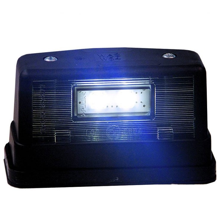 2-LED License Plate Light | Black 12-24V