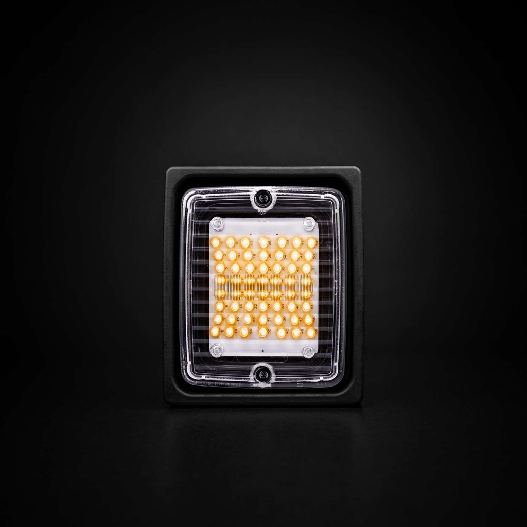 IZELED Flitslamp Oranje met Heldere Lens