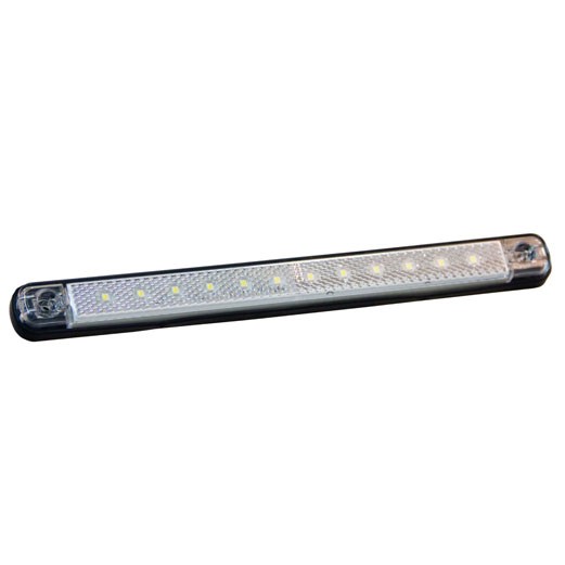 12-LED Positielicht met Reflector 12-24V - Wit