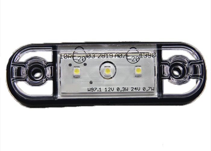 WAS 3-LED Ultradun Positielicht 9-36V - Wit