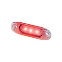 SLD Markeerverlichting 3-LED 12/24V - Rood met Heldere Lens