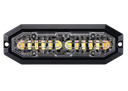 12-LED Flitser Oranje & Wit met Heldere Lens - 12-24V