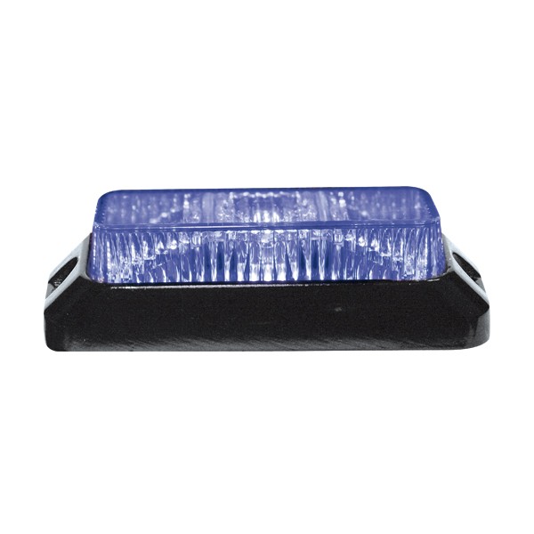 3-LED "HP FLASH" Strobe/Warning Light Blue 12-24V