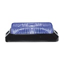 3-LED "HP FLASH" Strobe/Warning Light Blue 12-24V