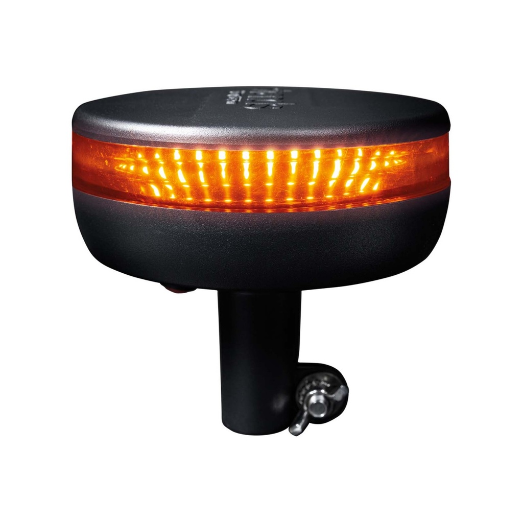 Cruise Light LED Zwaailamp met Oranje Lens | Stangmontage | Ø140mm