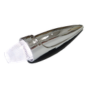 Torpedo Toplamp LED Chroom | Wit met Heldere Lens