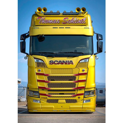 Bumperspoiler voor Scania NextGen met Medium Bumper | Type 4 Kort | 5 Lampgaten