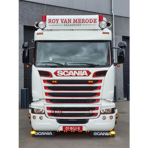 Zonneklep voor Scania Streamline 2013+ Highline | Type 2A | Vlak | 2 Lampgaten