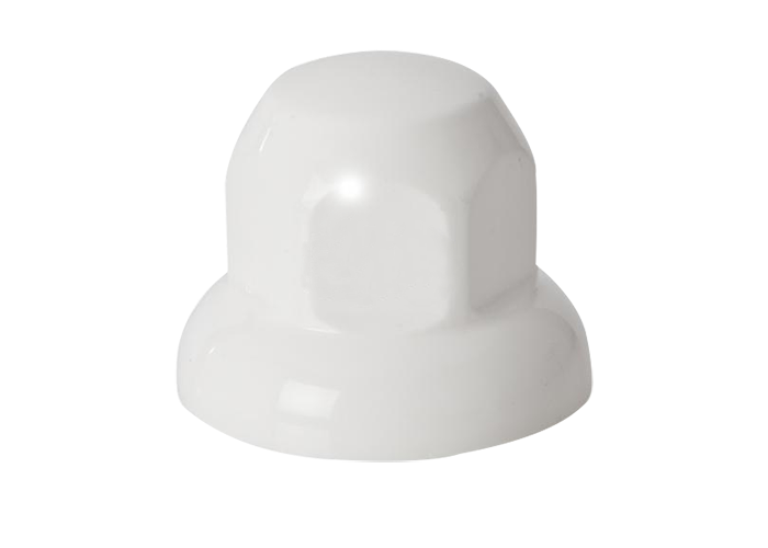 20-Pack Plastic Wheel Nut Covers White | Ø33mm