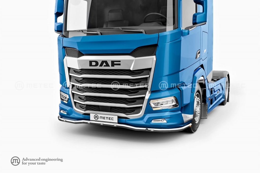 RVS Spoilerbar "F-Liner" voor DAF NGD XF+ | 5 Witte + 2 Oranje LEDs