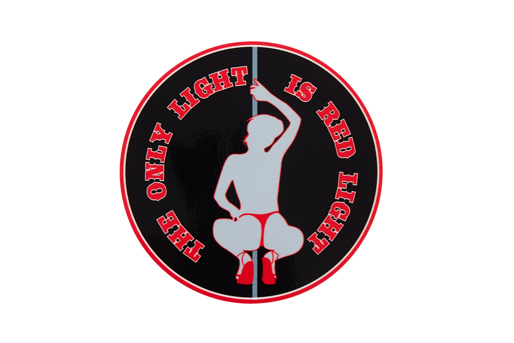 Sticker - The Only Light is Redlight (zittend)