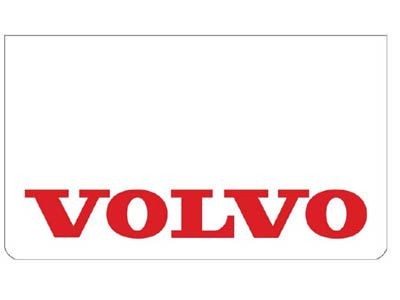 Spatlap voor Volvo | Wit met Rode Opdruk | 60x35cm