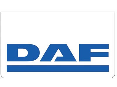Spatlap voor DAF | Wit met Blauwe Opdruk | 60x35cm