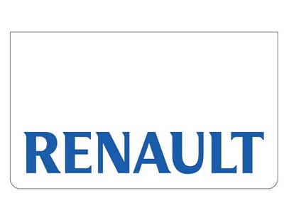 Spatlap voor Renault | Wit met Blauwe Opdruk | 60x35cm