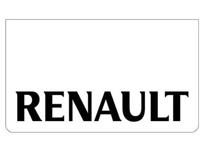 Spatlap voor Renault | Wit met Zwarte Opdruk | 60x35cm