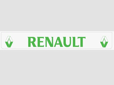 Spatlap Achterbumper voor Renault | Wit met Groene Opdruk | 238x35cm