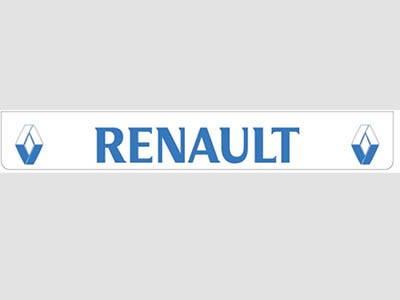 Spatlap Achterbumper voor Renault | Wit met Blauwe Opdruk | 238x35cm