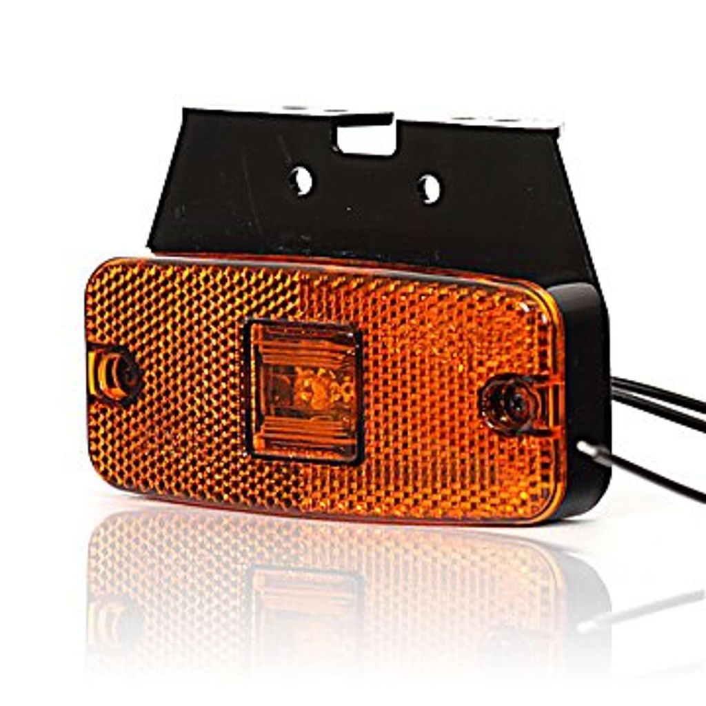 LED Zijmarkeringlicht met Montagevoet 12-24V - Oranje