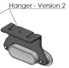 Houder Hangmontage voor SLD Markeerverlichting 810020 - 810024