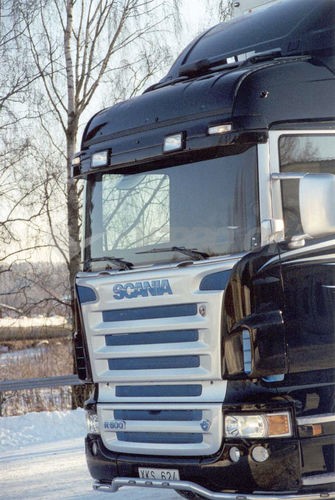 Acrylic Screen for Sunvisor Scania 4 / R-Series Highline with Lampholes for 2 Position Lights & 2 Headlights