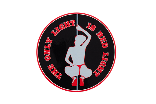 [500364] Sticker - The Only Light is Redlight (zittend)