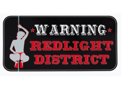 [500366] Sticker - Warning Redlight District