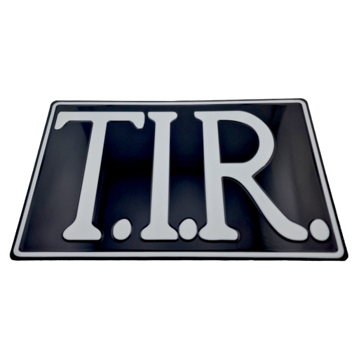 [501103] T.I.R. Bord 40x25cm - Zwart met witte opdruk