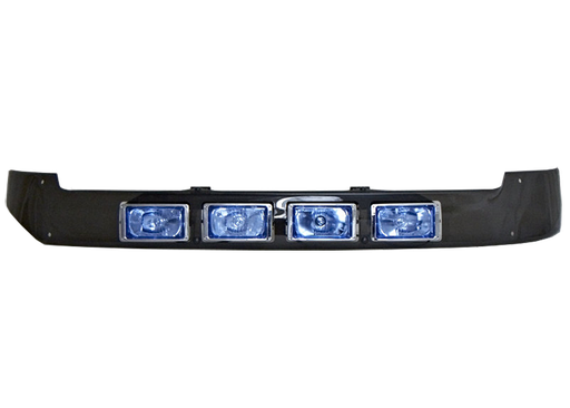 [75225872] Plexi voor Zonneklep Mercedes Actros Big/Giga Space | 4 Lampgaten voor Hella 220FF