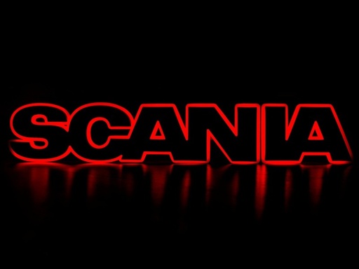 [463240875R] LED Lightbase for Scania Grille logo | Red
