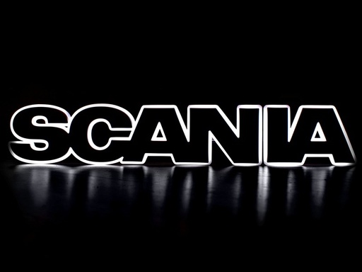 [463240875W] LED Embleem voor Scania Grille Logo | Wit