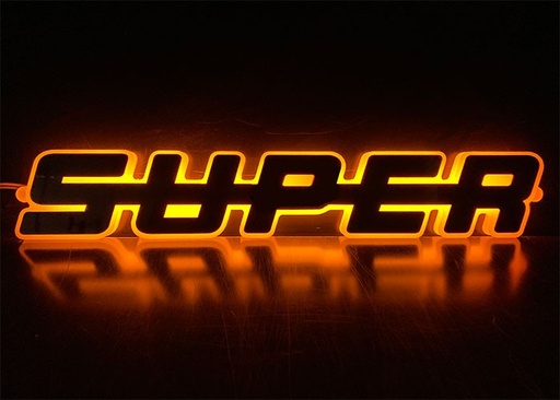 [463SUPER-O] SUPER Logo LED 24V "Amber"