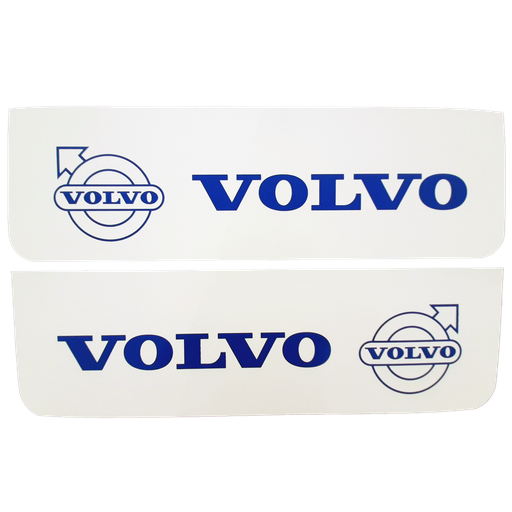 [46510510] Front Mudflap Set for Volvo | White with Blue Print | 60x18cm