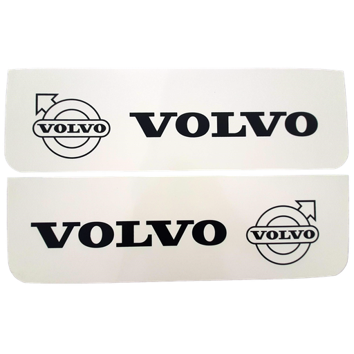 [46510512] Front Mudflap Set for Volvo | White with Black Print | 60x18cm