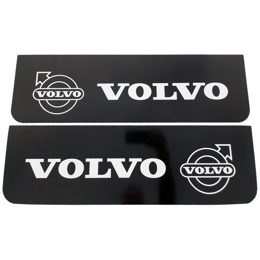 [46510513] Front Mudflap Set for Volvo| Black with White Print | 60x18cm
