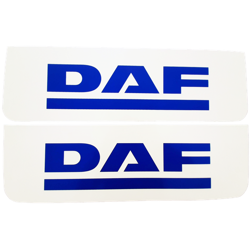 [46510515] Front Mudflap Set for DAF | White with Blue Print | 60x18cm
