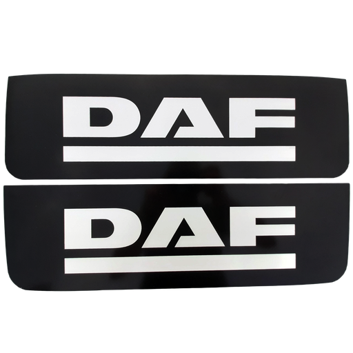 [46510518] Front Mudflap Set for DAF | Black with White Print | 60x18cm