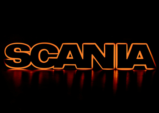 [463240875O] Scania LED lightbase for Scania (grill) logo - Amber