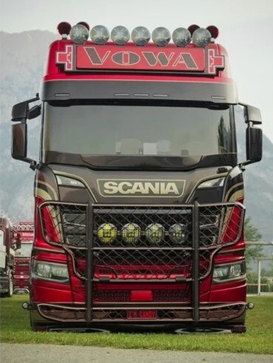 [7SCNG2DXXBOT] Zonneklep voor Scania NextGen | Type  2 | 5 Lampgaten Onderaan