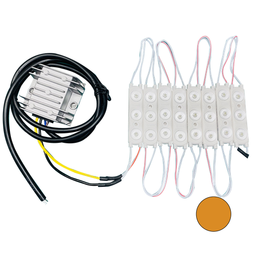 [183-LED110A] LEDs & Powerunit for Illuminated Truck Signs 110cm | Amber LEDs