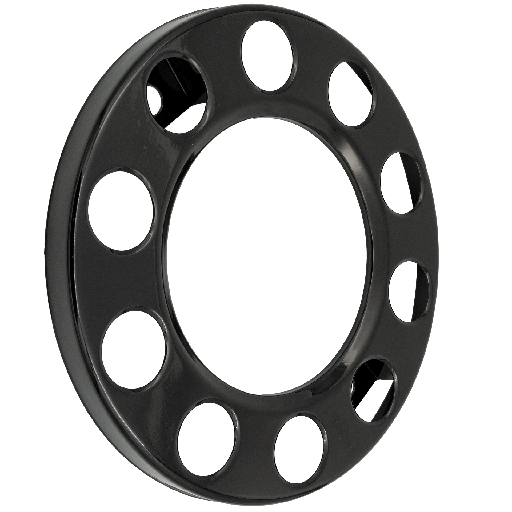 [310BLACK-23] Black Open Center Wheel Nut Protector Ring 22,5" for Steel Rims | 10x335mm