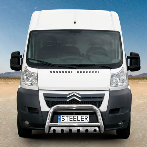 [46ST21] Pushbar + Skidplate voor Peugeot Boxer / Citroën Jumper / Fiat Ducato 2006+