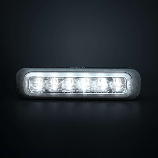 [5850404W] Dark Knight LED Flitser 6 LED  Wit - Donkere Lens